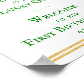 金スタイリッシュ箔聖パトリックの日1日 ポスター (角)