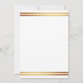 金スタイリッシュ箔聖パトリックの日1日 招待状 (裏面)