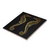 金タツノオトシゴのタイル タイル (側面)