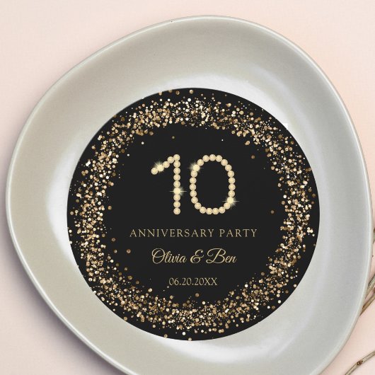 金ダイヤモンド10周年記念チャージャープレートインサート 招待状