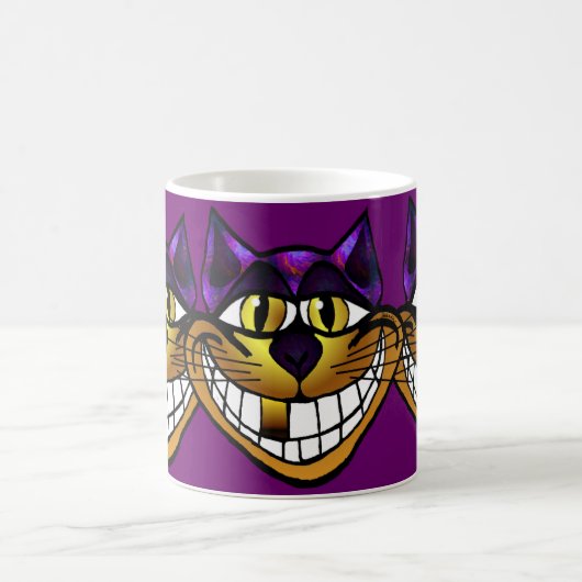 金チェシャー猫のマグ コーヒーマグカップ (中央)
