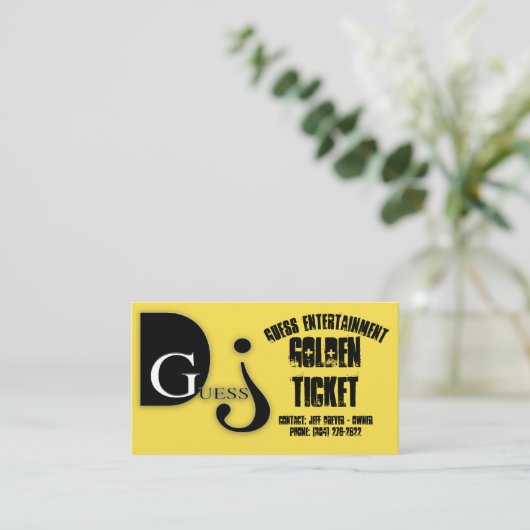 金チケット 名刺 (スタンド正面)