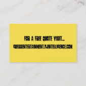 金チケット 名刺 (裏面)