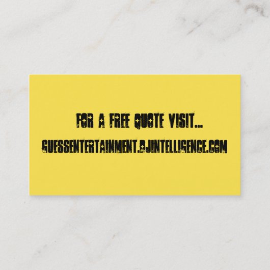 金チケット 名刺 (裏面)