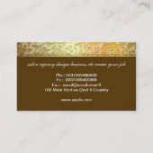 金デザインのエレガントなヴィンテージの花の名刺 名刺 (裏面)