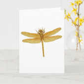 金トンボの挨拶状 カード (黄色い花)