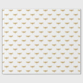 金トンボの繰り返しの金ゴールドの金属ホイル ラッピングペーパー (フラット)