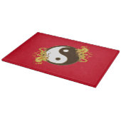 金ドラゴンの陰陽 カッティングボード (角)