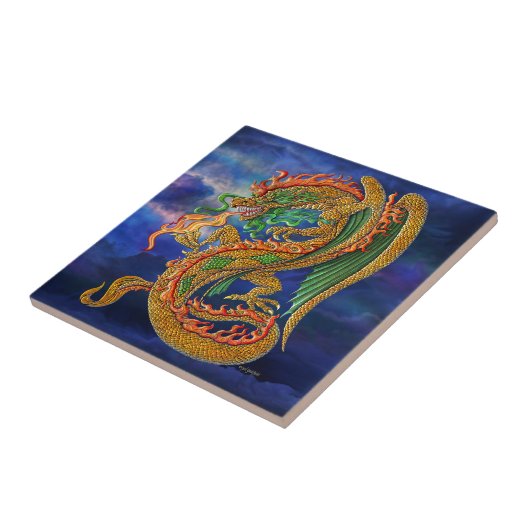 金ドラゴン タイル (側面)