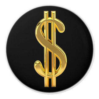 金ドル記号のノブ セラミックノブ