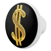 金ドル記号のノブ セラミックノブ (右)