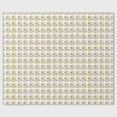 金ドル記号の包装紙 ラッピングペーパー (フラット)