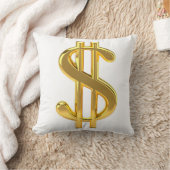 金ドル記号の枕 クッション (ブランケット)
