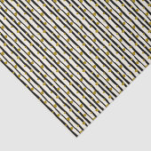 金ハートおよび黒のストライプ 薄葉紙 (詳細)