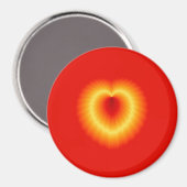 金ハートの磁石 マグネット (正面/裏面)