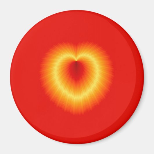 金ハートの磁石 マグネット (正面)