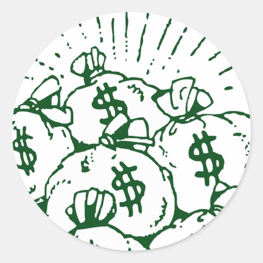 金バッグ! ラウンドシール (正面)