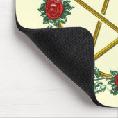 金バラの異教のな星形五角形の五芒星のマウスパッド マウスパッド (コーナー)