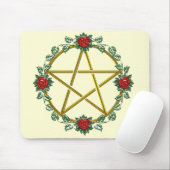 金バラの異教のな星形五角形の五芒星のマウスパッド マウスパッド (マウス)