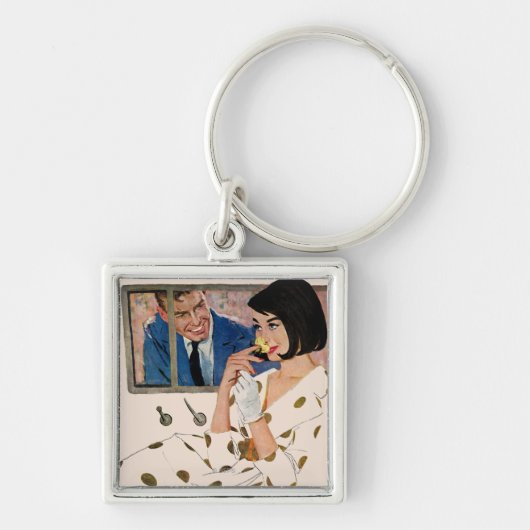 金バラ キーホルダー (正面)