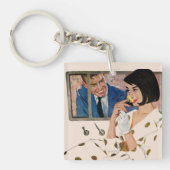 金バラ キーホルダー (正面)