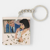 金バラ キーホルダー (裏面)