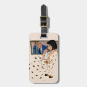 金バラ ラゲッジタグ (正面縦)