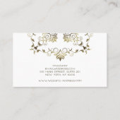 金バロック。 テキスト 名刺 (裏面)