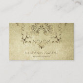 金バロック。 テキスト 名刺 (正面)