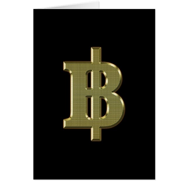 金バーツの印の฿のタイのお金の通貨の฿ (正面)