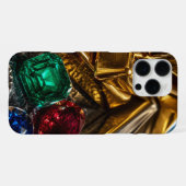 金バー 宝石 iPhoneケース (裏面横)