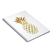 金パイナップル、金ゴールドのフルーツ ノートブック (右側)