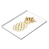 金パイナップル、金ゴールドのフルーツ ノートブック (左側)