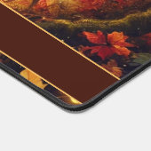 金パーソナライズされたお洒落の秋の森 デスクマット (コーナー)