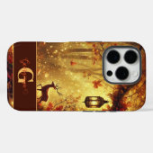 金パーソナライズされたお洒落の秋の森 Case-Mate iPhoneケース (裏面 (横))