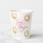 金パーソナライズされたのドーナツ紙 紙コップ (正面)