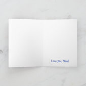 「金パーソナライズされたの子」母の日のカード サンキューカード (内部)