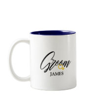 金パーソナライズされたの指輪で新郎の名前