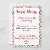 金パーソナライズされたの聖降誕祭の赤い夢 シーズンカード (裏面)