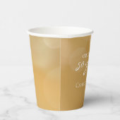 金パーソナライズされたエレガント金50周年記念パーティー 紙コップ (右)