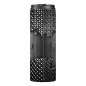 金パーソナライズされた動揺して属ダイアモンドプレート タンブラー (裏面)