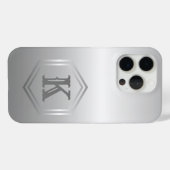 金パーソナライズされた属銀モノグラム Case-Mate iPhoneケース (裏面 (横))