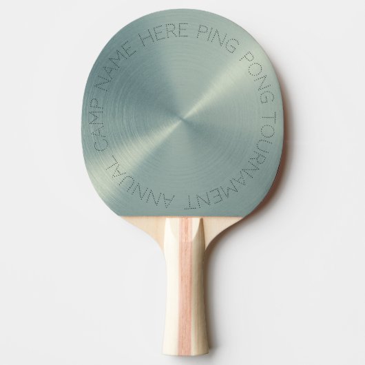 金パーソナライズされた属（緑） 卓球ラケット (正面)