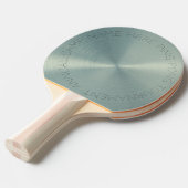 金パーソナライズされた属（緑） 卓球ラケット (正面アングル)