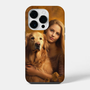 金パーソナライズされた料の最高の取得者の犬のママ iPhone 14 PROケース