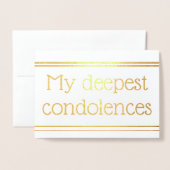 金パーソナライズされた箔の共感表 箔カード (封筒付き正面)