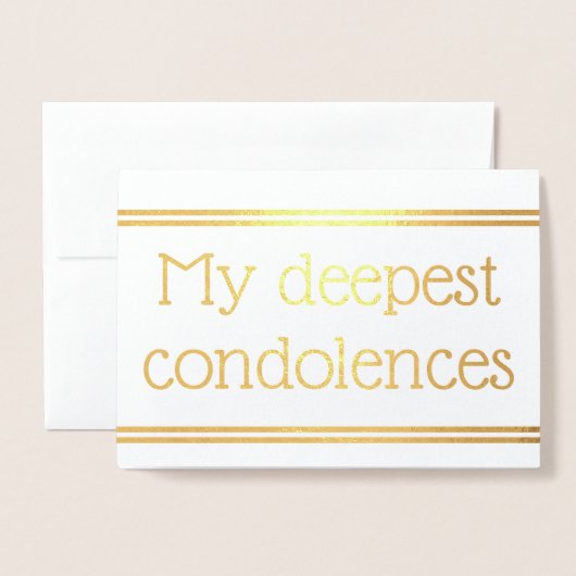 金パーソナライズされた箔の共感表 箔カード (封筒付き正面)