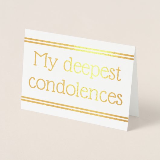 金パーソナライズされた箔の共感表 箔カード (正面)