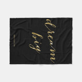 金パーソナライズされた箔ドリームビッグブランケット フリースブランケット (正面(横))