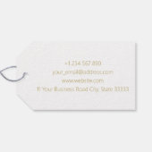 金パーソナライズされた箔ホワイトギフトラベル ギフトタグ (裏面横)